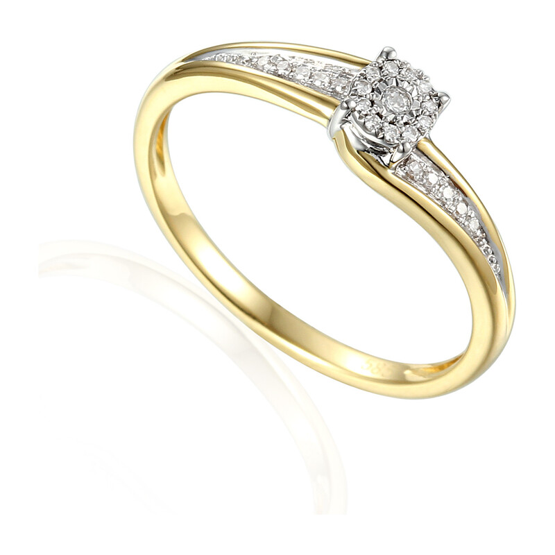 Pierścionek zaręczynowy MIRAGE z diamentami AW 55226 YW próba 585