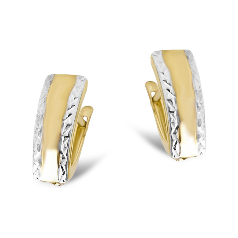 Kolczyki blaszki dwukolorowe/angielskie zapięcie AR X3DCNSE201012-15-YW próba 375