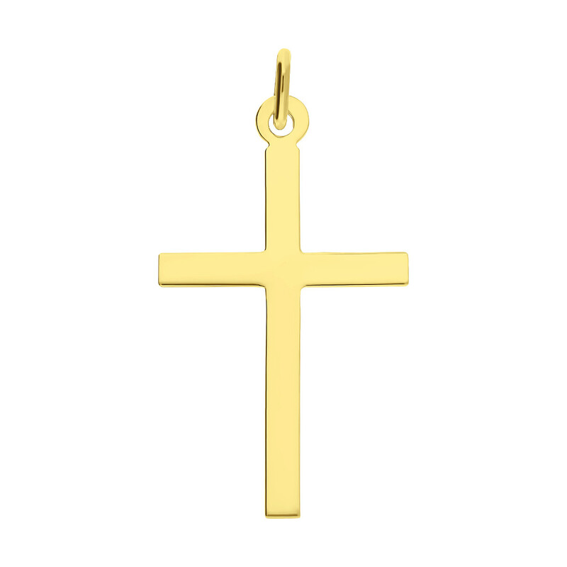 Krzyżyk złoty gładki z kwadratowymi ramionami CB C-892 próba 585