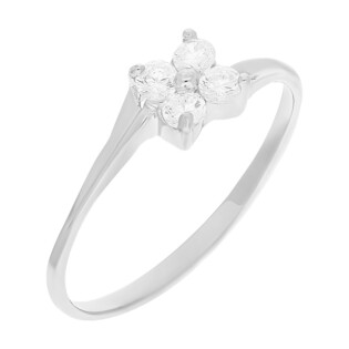 Pierścionek srebrny kwiatek z cyrkoniami HS1328 próba 925