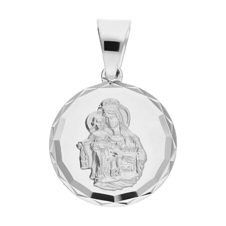 Medalik srebrny Szkaplerz w grawerowanym kółku MV GMD159 próba 925