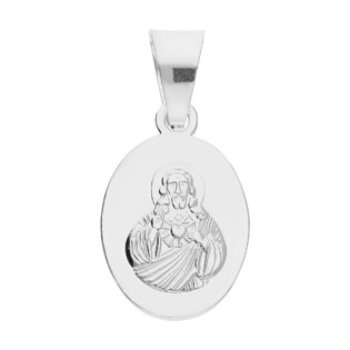 Medalik srebrny Szkaplerz w owalu MV M089 próba 925