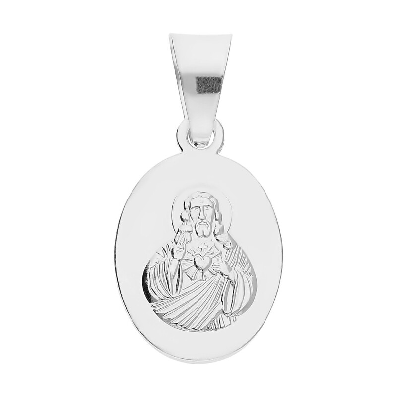 Medalik srebrny Szkaplerz w owalu MV M089 próba 925