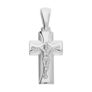 Krzyżyk srebrny z wizerunkiem Pana Jezusa WB NI CI1459 ROD próba 925