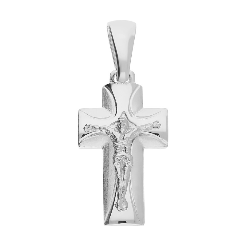 Krzyżyk srebrny z wizerunkiem Pana Jezusa WB NI CI1459 ROD próba 925