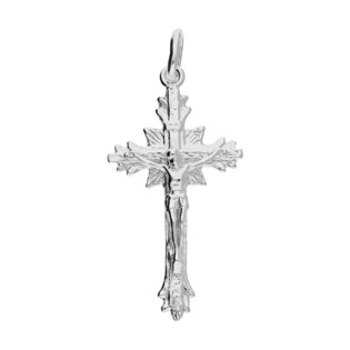 Krzyżyk srebrny tłoczony z wizerunkiem Pana Jezusa NI CI1475 próba 925
