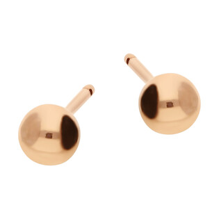Kolczyki srebrne rose wypukła kulka/sztyft NI KULKA-4mm ROSE próba 925