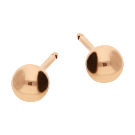 Kolczyki srebrne rose wypukła kulka/sztyft NI KULKA-4mm ROSE próba 925