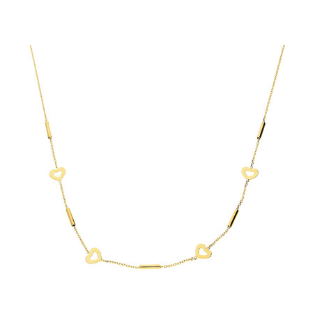 Naszyjnik złoty serca i pałki/rolo OS 249-09504-CL próba 585