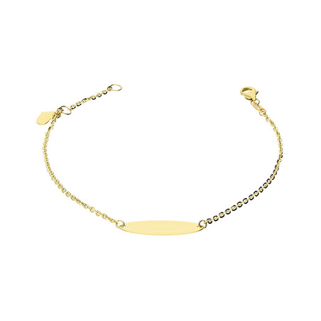 Bransoleta złota z owalną blaszką/rolo OS 129-BR50-HEA próba 585