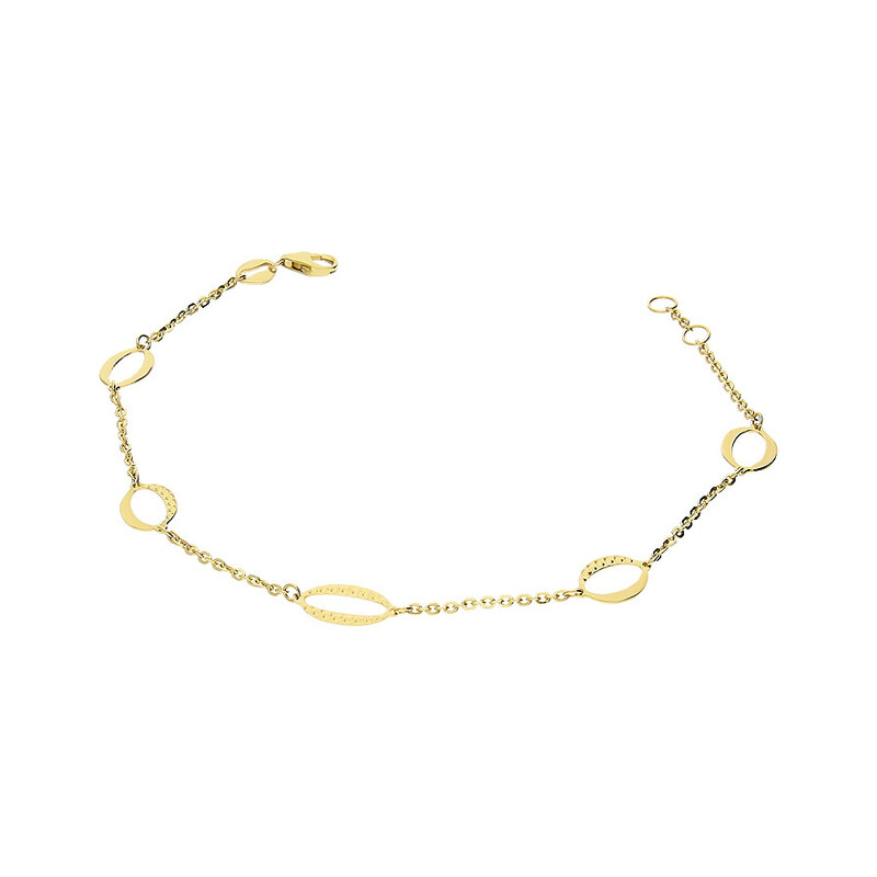 Bransoleta złota owale grawerowane/rolo OS 129-L311-BR-CL próba 585