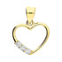 Serduszko złote ramka z trzema cyrkoniami AR CP3338-FCZ próba 375
