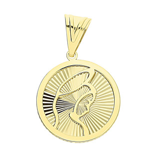 Medalik złoty główka Matki Boskiej w kółku z promieniami S3 MYP-01D próba 375