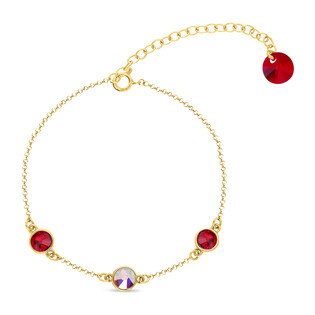 Bransoleta pozłacana SPARK z czerwonymi kryształami Swarovski CQ BG2078SS203LSIAB próba 925