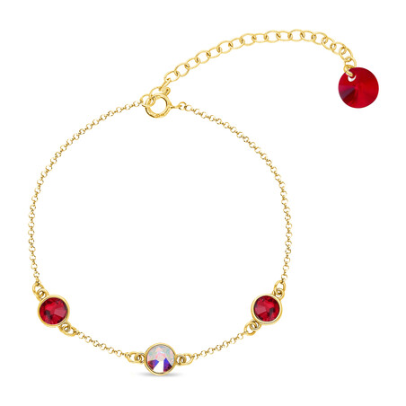 Bransoleta pozłacana SPARK z czerwonymi kryształami Swarovski CQ BG2078SS203LSIAB próba 925