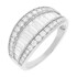 Pierścionek srebrny obrączkowy bagiety i cyrkonie HS1181 próba 925
