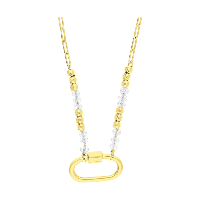 Bransoleta pozłacana owal i kulki/anker long PW359 GOLD próba 925