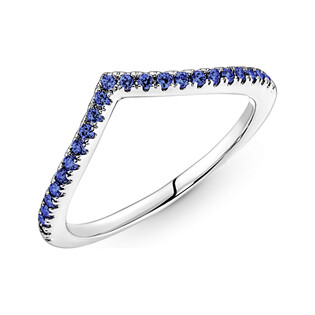 Lśniący niebieski pierścionek Pandora Timeless PE 196316C02 próba 925