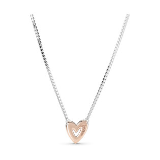 Naszyjnik Pandora Asymetryczne lśniące sercePE 380089C01