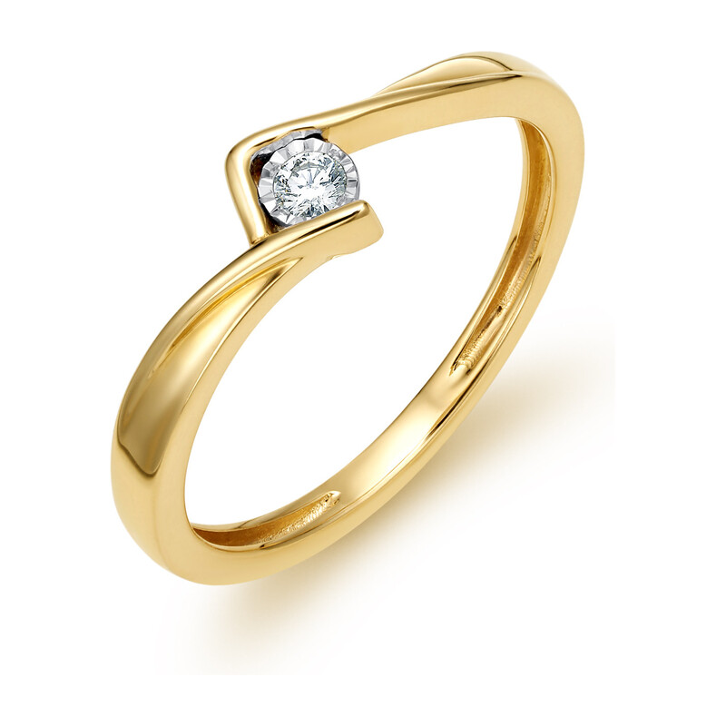 Pierścionek zaręczynowy MARIAGE z diamentem LC RR587 Y próba 585