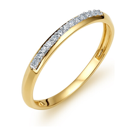 Pierścionek złoty z rzędem diamentów LC JR9830 Y próba 585