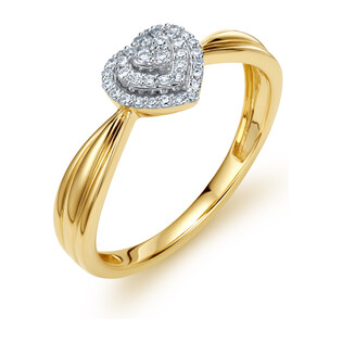 Pierścionek SERCE-0,11ct LC JR10175 Y próba 585