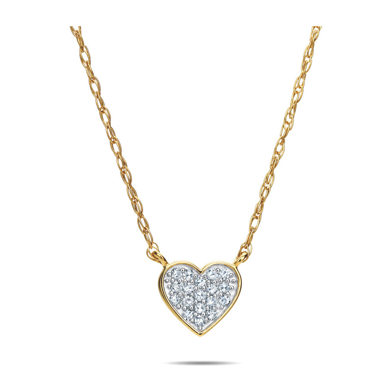 Naszyjnik złoty serce z diamentami/skrętka LC JE4606-JP6047 Y próba 585