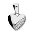 Serduszko srebrne z cyrkoniami po skosie  OL GRP028 próba 925