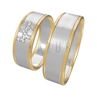 Obrączki Ślubne z diamentami LA B49 próba 585