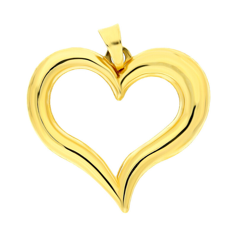 Serduszko złote do zawieszenia ramka WB AR BSC50-STP9761-II próba 375