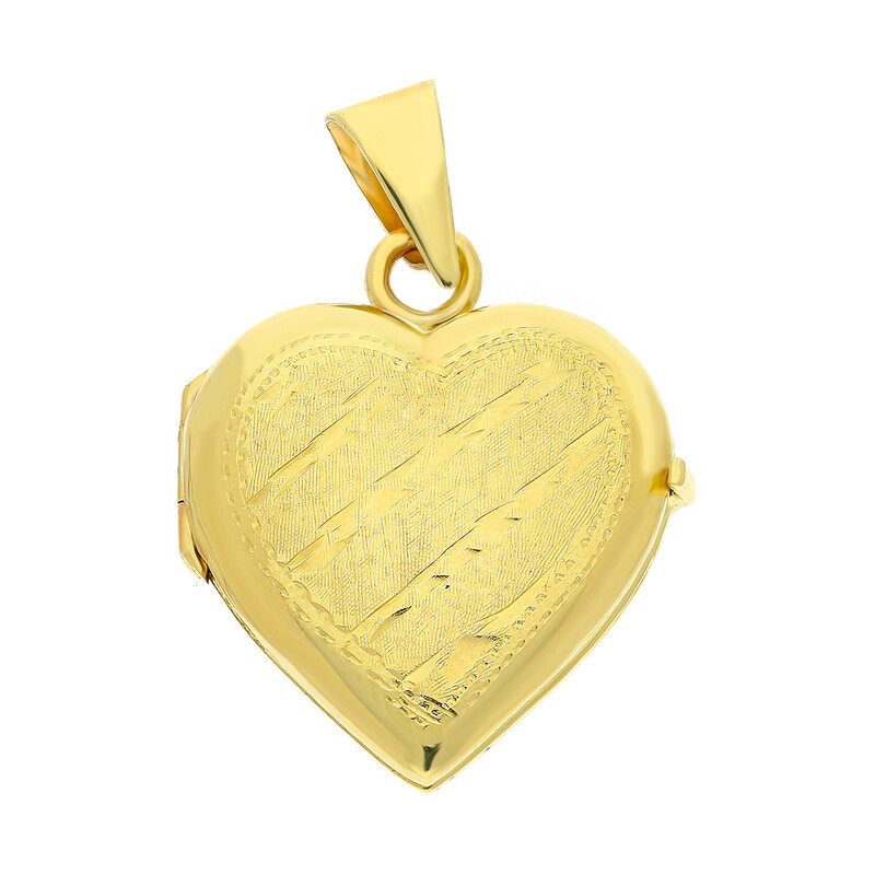 Serduszko złote puzderko z paskami OS 01-PFCU-00-B-1 próba 585