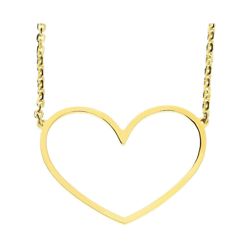 Naszyjnik złoty z sercem/rolo OS 129-L312-CE próba 585