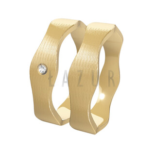 Obrączki Ślubne z diamentami LA N09 próba 585