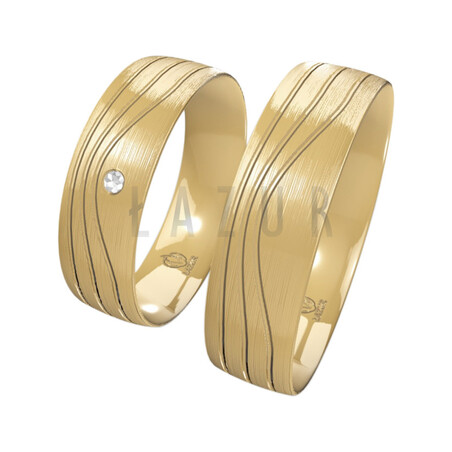 Obrączki Ślubne z diamentami LA N11 próba 585