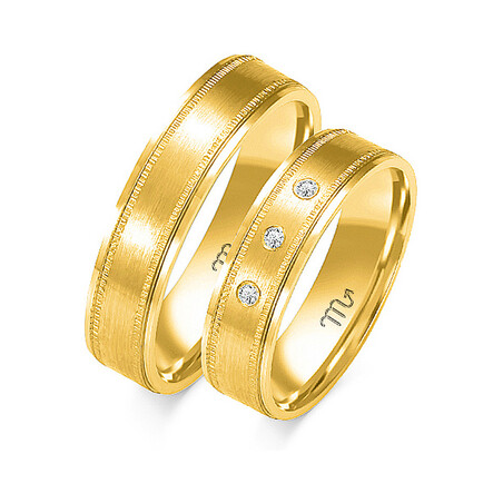 Obrączki ślubne z diamentami ZO O-98 próba 585