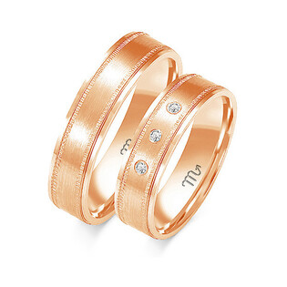 Obrączki ślubne z diamentami ZO O-98 próba 585