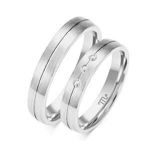 Obrączki ślubne z diamentami ZO O-97 próba 585