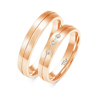 Obrączki ślubne z diamentami ZO O-97 próba 585