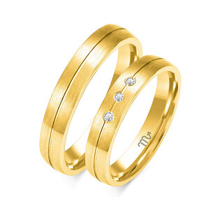 Obrączki ślubne z diamentami ZO O-97 próba 585