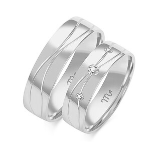 Obrączki ślubne z diamentami ZO O-96 próba 585