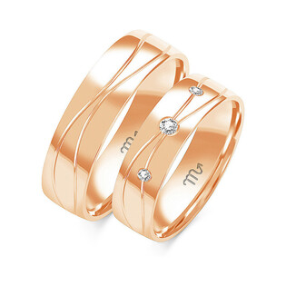 Obrączki ślubne z diamentami ZO O-96 próba 585