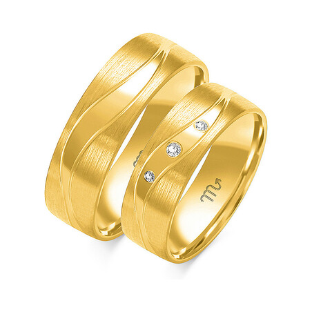 Obrączki ślubne z diamentami ZO O-95 próba 585