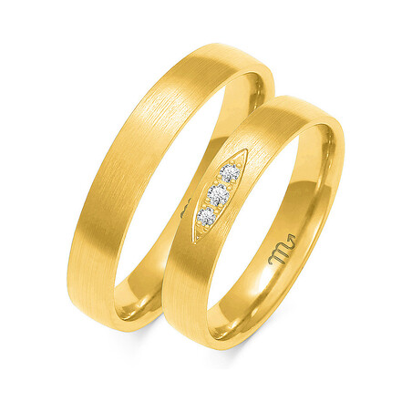 Obrączki ślubne z diamentami ZO O-91 próba 585