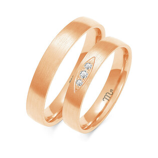 Obrączki ślubne z diamentami ZO O-91 próba 585