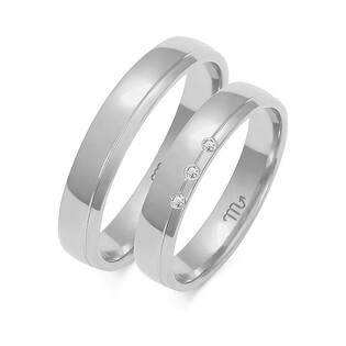 Obrączki ślubne z diamentami ZO O-90 próba 585