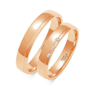 Obrączki ślubne z diamentami ZO O-90 próba 585
