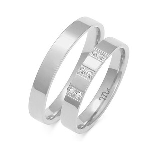 Obrączki ślubne z diamentami ZO O-87 próba 585