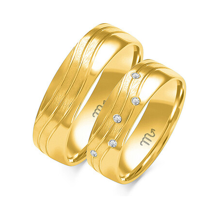 Obrączki ślubne z diamentami ZO O-86 próba 585