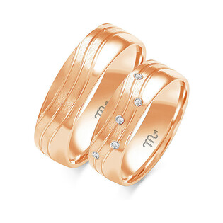 Obrączki ślubne z diamentami ZO O-86 próba 585