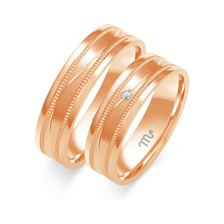 Obrączki ślubne z diamentami ZO O-79 próba 585